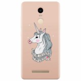 Husa silicon pentru Xiaomi Remdi Note 3, Cute Rose Gold