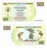 Zimbabwe 2007 - 500 dollars aUNC