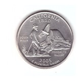 Moneda SUA 25 centi/quarter dollar 2005 P, California 1850, stare foarte buna, America de Nord, Cupru-Nichel