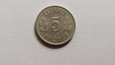 Islanda -5 Kronur 1978 foto