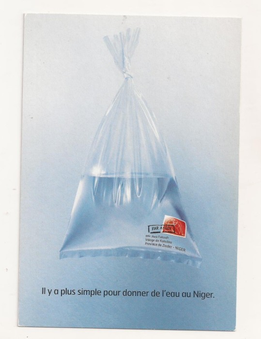 FA37-Carte Postala- FRANTA - Volvic Unicef 2006 advertising, necirculata