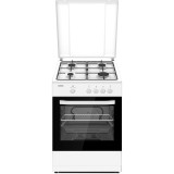 Aragaz Heinner HFSC-SME66IWH, 60x60cm, gaz, 4 arzatoare, aprindere electrica, Alb
