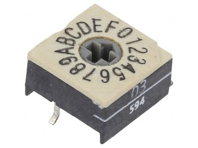 &amp;Icirc;ntrerupător codificare HEX/BCD 16 poziții SMD 100M&amp;Omega; foto