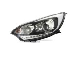 Far Kia Rio (Ub), 09.2011-12.2016, montare fata, stanga, cu lumini de zi tip LED; H1+H7+LED; electric; halogen, OEM/OES