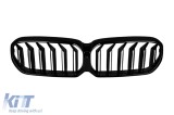 Grile rinichi cu fante duble &icirc;n lac negru potrivite pentru BMW Seria 5 G30 sedan, G31 touring dupa 2020 Performance AutoTuning