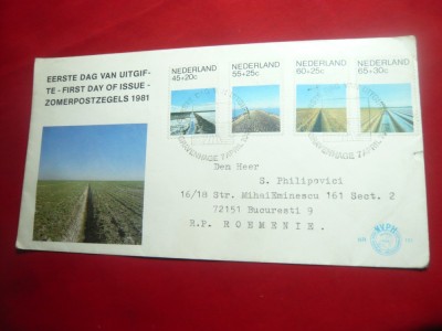 FDC Olanda 1981 - Drumuri ,cu seria 4 val foto