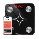 Cumpara ieftin C&acirc;ntar electronic inteligent pentru baie, aplicație smart, afișaj digital iluminat, termometru, maxim 180 kg, negru