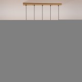 H&auml;ngeleuchte Posdand 130x90x14 cm Holz/Schwarz [lux.pro]