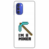 Husa compatibila cu Motorola Moto G51 5G Silicon Gel Tpu Model Minecraft Miner