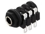 Soclu Jack 6,3mm Mamă Stereo cu &Icirc;ntrerupător Dublu