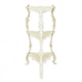 Etajera pentru flori cu trei rafturi antik white MB-104