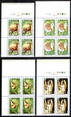 Romania 1995, LP 1381, Anul European al Conservarii Naturii, bloc de 4, MNH! foto