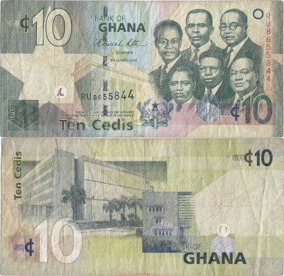 2010 (6 III), 10 cedis (P-39b) - Ghana foto