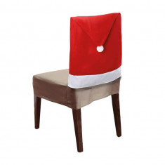 Husa spatar scaun Xmas hat, 50x120 cm, fetru, rosu
