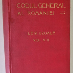 CODUL GENERAL AL ROMANIEI.LEGI UZUALE-C. HAMANGIU VOL 8