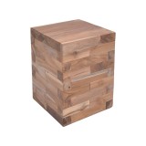 Cumpara ieftin Masuta laterala Werzy lemn masiv de tec natural 35x35x49 cm