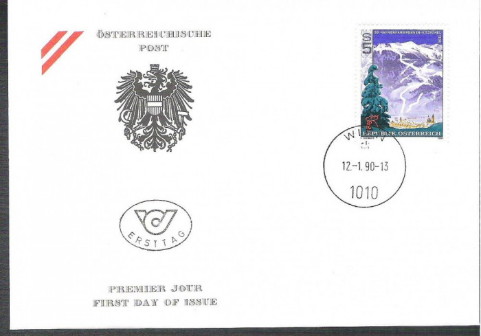 Austria &Ouml;sterreich 1990 Kitzbuhel FDC K.192