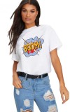 Tricou dama alb - Boom - 2XL