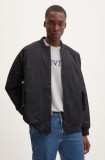 Levi&#039;s geaca bomber barbati, culoarea negru, de iarna, oversize, A4418