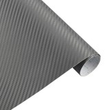 Folie Auto Carbon 3D Gri Sobolan, Universal, 127cm Latime, Protectie Capota, Metru Liniar