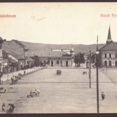 1958 - ALBA-IULIA, Market, Stores, Romania - old postcard - used - 1911