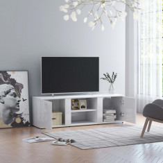 Comoda TV, alb extralucios, 120 x 34 x 37 cm, PAL GartenMobel Dekor