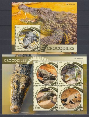 Sierra Leone 2016 - CROCODILI - Sh + S.S. - MNH foto