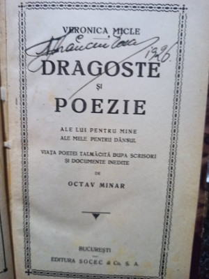 Veronica Micle - Dragoste si poezie (1923) foto