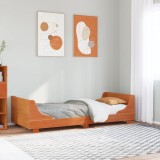 VidaXL Cadru pat fără saltea, maro ceruit, 100x200 cm, lemn masiv pin