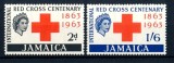 Set Complet Jamaica 1963 - Centenarul Crucii Roșii, Regina Elisabeta a II-a (Mi. 205-206) - MNH -A101