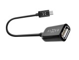 Adaptor OTG tip C la USB 2.0, Fixed, negru, 20cm, FIXA-CTOA-BK