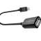 Adaptor OTG tip C la USB 2.0, Fixed, negru, 20cm, FIXA-CTOA-BK
