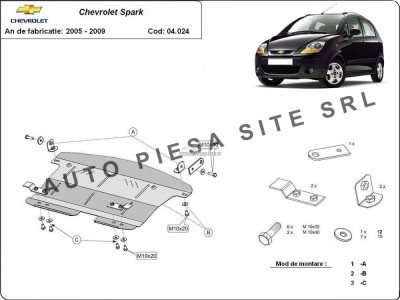 Scut metalic motor Chevrolet Spark fabricat in perioada 2005 - 2009 APS-04,024 foto