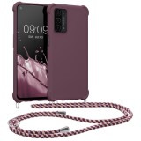 Husa Kwmobile pentru OPPO A74 5G/A54 5G, Silicon, Violet, 58012.187, Textil, Carcasa