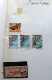 Lot Timbre Mozambic - Colonie Portugheză, Seria Hărți 1953, Fluture, Timbru Fiscal Avion - Ștampilate -GB