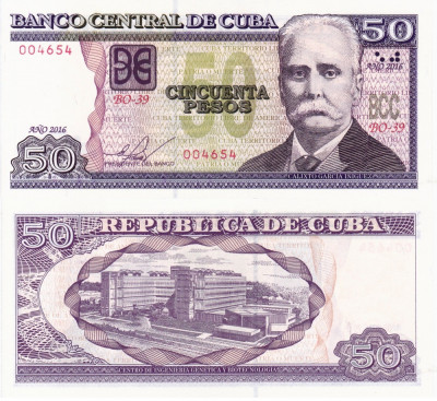 CUBA 50 pesos 2016 UNC!!! foto