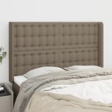 VidaXL Tăblie de pat cu aripioare gri taupe 147x16x118/128 cm textil 3120016