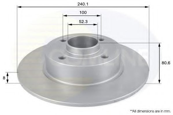 Disc frana RENAULT MEGANE II Limuzina (LM0/1) (2003 - 2016) COMLINE ADC1555