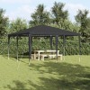 Cort Pavilion Gradina Antracit 4x4m, 10 Persoane, Poliester, Cadru Metalic, Petreceri, Relaxare