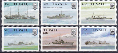 DB1 Tuvalu 1990 Vapoare Vase de Razboi 6 v. MNH foto