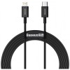 Cablu Date si Incarcare USB-C - Lightning Baseus Superior Series, 20W, 2m, Negru CATLYS-C01, Apple