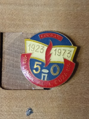 Insigne (5) Liceu Focsani 50 ani 1973 foto