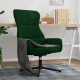 vidaXL Scaun de relaxare, verde &icirc;nchis, catifea