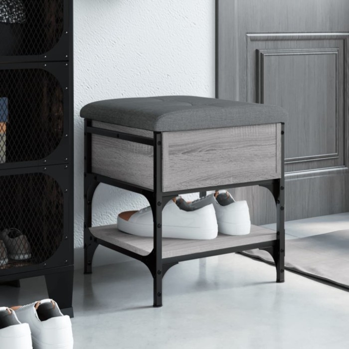 Gossi banca de pantofi, gri sonoma, 42x42x45 cm, lemn prelucrat