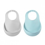 Set 2 Bavete silicon Beaba Airy Green Light Grey