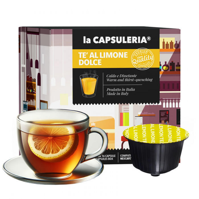 Ceai de Lamaie, 96 capsule compatibile Dolce Gusto, La Capsuleria