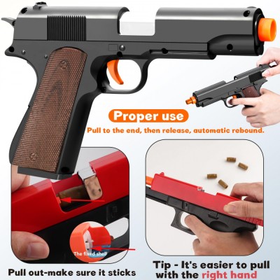 SET PISTOL COLT SENZATIONAL CU GLOANTE REALE DAR INOFENSIVE,ARUNCA CARTUSUL,NOU! foto