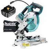 Makita DLS600Z + BL1830B - Fierastrau circular stationar 165x20 mm + Acumulator Li-Ion 18 V 3 Ah