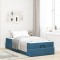 vidaXL Cadru de pat cu saltea albastru 90 x 190 cm Catifea 3399532