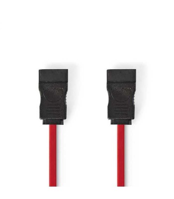 Cablu SATA 3Gb/s date 7-pin mama-mama 0.5 m rosu Nedis foto